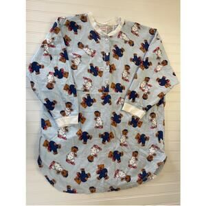 Vintage Simply Basic Teddy Bear Night Gown Dress Nightie Granny Core Women Small